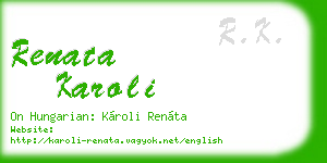 renata karoli business card