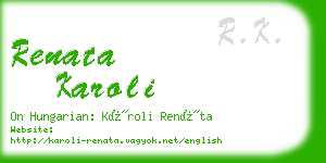 renata karoli business card